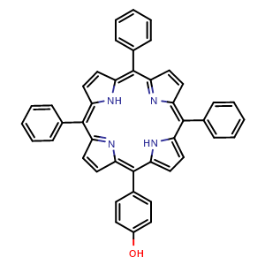 Chemical structure of 5-(4-Hydroxyphenyl)-10,15,20-triphenylporphyrin , CAS 87345-22-0, AChemBlock AD289793