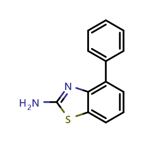 Chemical structure of 4-Phenylbenzo[d]thiazol-2-amine , CAS 21418-32-6, AChemBlock AD289795