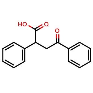 Chemical structure of 4-oxo-2,4-diphenylbutanoic acid , CAS 4370-96-1, AChemBlock AD289802