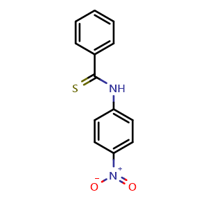 Chemical structure of N-(4-Nitrophenyl)benzothioamide , CAS 5265-19-0, AChemBlock AD289807