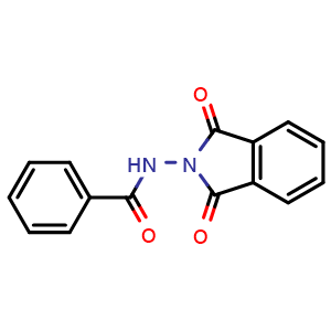 Chemical structure of N-(1,3-dioxoisoindolin-2-yl)benzamide , CAS 16067-65-5, AChemBlock AD289808