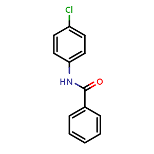 Chemical structure of N-(4-chlorophenyl)benzamide , CAS 2866-82-2, AChemBlock AD289809