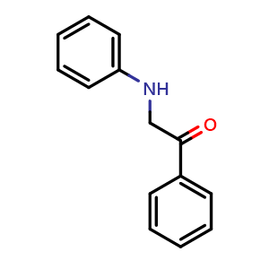 Chemical structure of 1-Phenyl-2-(phenylamino)ethan-1-one , CAS 5883-81-8, AChemBlock AD289811