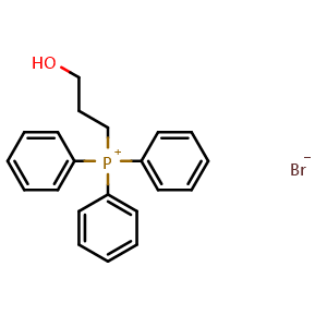 Chemical structure of (3-Hydroxypropyl)triphenylphosphonium bromide , CAS 51860-45-8, AChemBlock AD289814