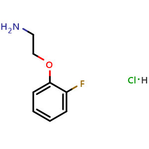 Chemical structure of 2-(2-Fluorophenoxy)ethanamine hydrochloride , CAS 263410-37-3, AChemBlock AD289820