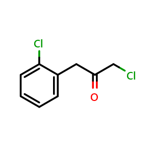 Chemical structure of 1-Chloro-3-(2-chlorophenyl)propan-2-one , CAS 128426-51-7, AChemBlock AD289824