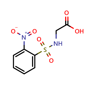 Chemical structure of 2-(2-Nitrobenzenesulfonamido)acetic acid , CAS 15054-42-9, AChemBlock AD289833