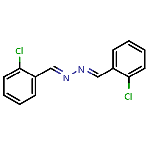 Chemical structure of 1,2-Bis((E)-2-chlorobenzylidene)hydrazine , CAS 5328-80-3, AChemBlock AD289834