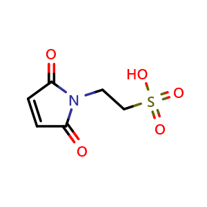 Chemical structure of 2-(2,5-Dioxo-2,5-dihydro-1H-pyrrol-1-yl)ethanesulfonic Acid , CAS 52338-78-0, AChemBlock AD289837