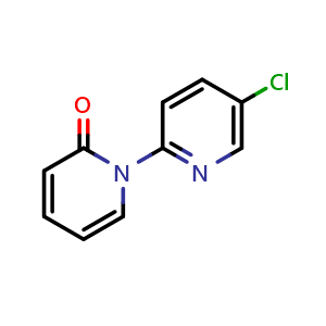 Chemical structure of 5'-Chloro-2H-[1,2'-bipyridin]-2-one , CAS 2304453-40-3, AChemBlock AD289840