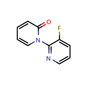 Chemical structure of 3'-Fluoro-2H-[1,2'-bipyridin]-2-one , CAS 3090841-10-1, AChemBlock AD289842