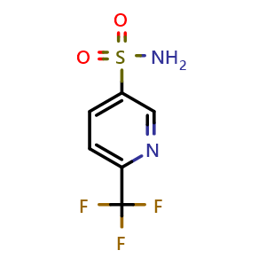 Chemical structure of 6-(Trifluoromethyl)pyridine-3-sulfonamide , CAS 1174171-91-5, AChemBlock AD289847