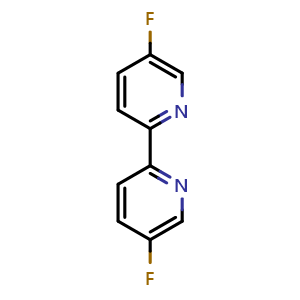 Chemical structure of 5,5'-Difluoro-2,2'-bipyridine , CAS 1041837-79-9, AChemBlock AD289848