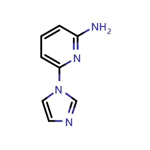 Chemical structure of 6-(1H-Imidazol-1-yl)pyridin-2-amine , CAS 1314355-97-9, AChemBlock AD289852