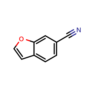 Chemical structure of Benzofuran-6-carbonitrile , CAS 17450-68-9, AChemBlock AD289865