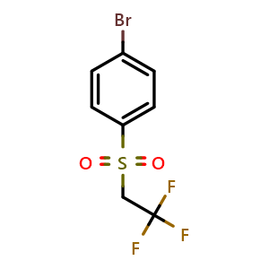 Chemical structure of 1-Bromo-4-((2,2,2-trifluoroethyl)sulfonyl)benzene , CAS 648905-23-1, AChemBlock AD289867