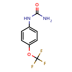 Chemical structure of 1-(4-(Trifluoromethoxy)phenyl)urea , CAS 82971-90-2, AChemBlock AD289870