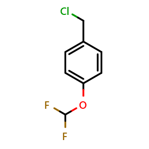 Chemical structure of 1-(Chloromethyl)-4-(difluoromethoxy)benzene , CAS 41772-09-2, AChemBlock AD289882