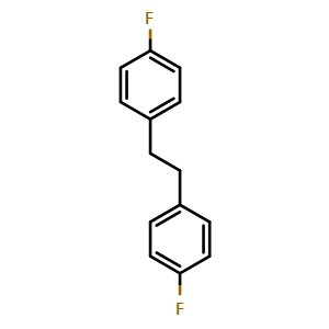 Chemical structure of 1,2-Bis(4-fluorophenyl)ethane , CAS 458-76-4, AChemBlock AD289883