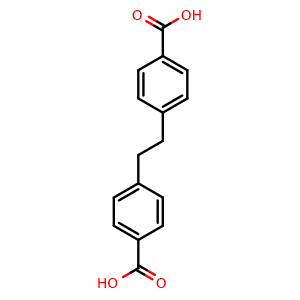 Chemical structure of 4,4'-(Ethane-1,2-diyl)dibenzoic acid , CAS 793-07-7, AChemBlock AD289885
