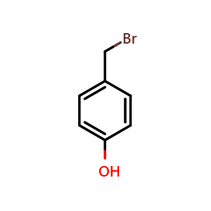 Chemical structure of 4-(bromomethyl)phenol , CAS 27079-92-1, AChemBlock AD289888