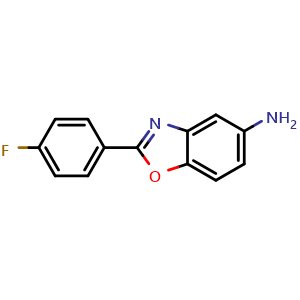 Chemical structure of 2-(4-Fluorophenyl)benzo[d]oxazol-5-amine , CAS 116248-10-3, AChemBlock AD289894