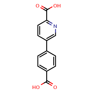 Chemical structure of 5-(4-Carboxyphenyl)picolinic acid , CAS 1261898-79-6, AChemBlock AD289902