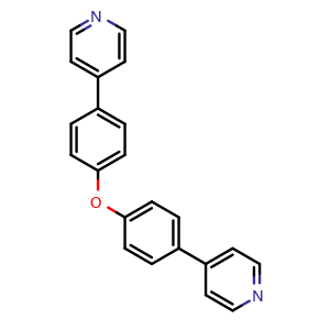 Chemical structure of 4,4'-(Oxybis(4,1-phenylene))dipyridine , CAS 133416-11-2, AChemBlock AD289903