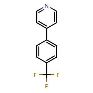 Chemical structure of 4-(4-(Trifluoromethyl)phenyl)pyridine , CAS 220000-88-4, AChemBlock AD289904