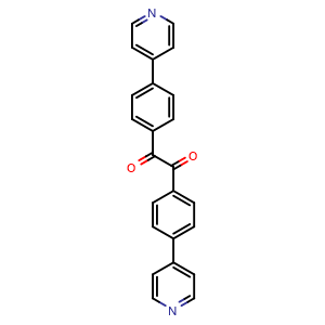 Chemical structure of 1,2-Bis(4-(4-pyridyl)-phenyl)ethane-1,2-dione , CAS 1352050-00-0, AChemBlock AD289906