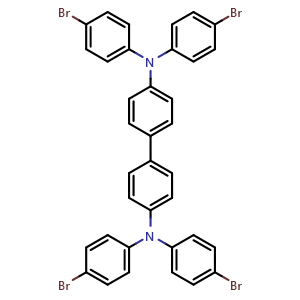 Chemical structure of N4,N4,N4',N4'-Tetrakis(4-bromophenyl)-[1,1'-biphenyl]-4,4'-diamine , CAS 113664-24-7, AChemBlock AD289908