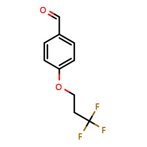 Chemical structure of 4-(3,3,3-Trifluoropropoxy)benzaldehyde , CAS 1219933-53-5, AChemBlock AD289921