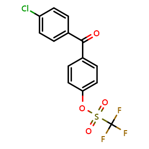 Chemical structure of 4-(4-Chlorobenzoyl)phenyl trifluoromethanesulfonate , CAS 78930-82-2, AChemBlock AD289942