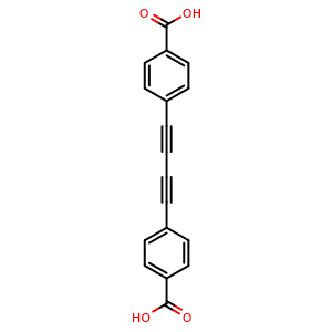 Chemical structure of 4,4'-(Buta-1,3-diyne-1,4-diyl)dibenzoicacid , CAS 116075-75-3, AChemBlock AD289944