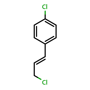 Chemical structure of (E)-1-chloro-4-(3-chloroprop-1-en-1-yl)benzene , CAS 103979-29-9, AChemBlock AD289946