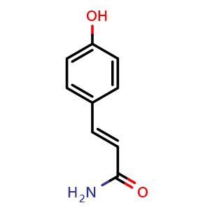 Chemical structure of (E)-p-Coumaramide , CAS 194940-15-3, AChemBlock AD289947