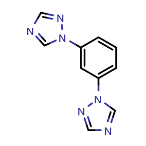 Chemical structure of 1,3-Di(1H-1,2,4-triazol-1-yl)benzene , CAS 514222-44-7, AChemBlock AD289957