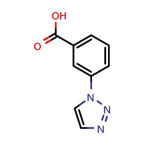 Chemical structure of 3-(1H-1,2,3-triazol-1-yl)benzoic acid , CAS 335255-82-8, AChemBlock AD289958