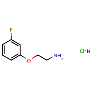 Chemical structure of 2-(3-Fluorophenoxy)ethanamine hydrochloride , CAS 372183-68-1, AChemBlock AD289962