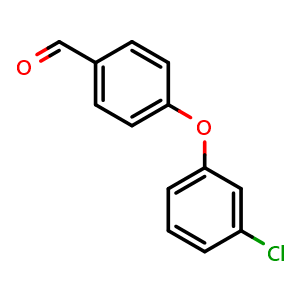 Chemical structure of 4-(3-Chlorophenoxy)benzaldehyde , CAS 164522-90-1, AChemBlock AD289965