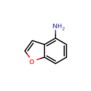 Chemical structure of Benzofuran-4-amine , CAS 412336-07-3, AChemBlock AD289973