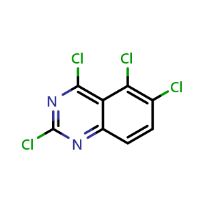 Chemical structure of 2,4,5,6-Tetrachloroquinazoline , CAS 78052-21-8, AChemBlock AD289984