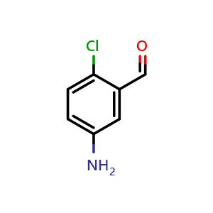Chemical structure of 5-Amino-2-chlorobenzaldehyde , CAS 6361-19-9, AChemBlock AD290000