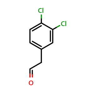 Chemical structure of 2-(3,4-Dichlorophenyl)acetaldehyde , CAS 93467-56-2, AChemBlock AD290014
