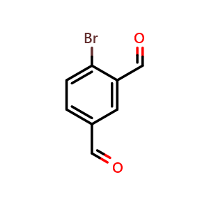 Chemical structure of 4-Bromoisophthalaldehyde , CAS 479258-37-2, AChemBlock AD290018