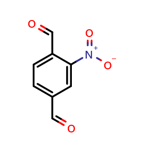 Chemical structure of 2-Nitroterephthalaldehyde , CAS 39909-72-3, AChemBlock AD290020