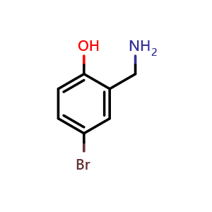 Chemical structure of 2-(aminomethyl)-4-bromophenol , CAS 58349-96-5, AChemBlock AD290032