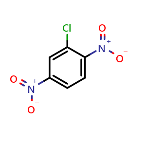 Chemical structure of 2-chloro-1,4-dinitrobenzene , CAS 619-16-9, AChemBlock AD290034
