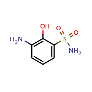 Chemical structure of 3-amino-2-hydroxybenzenesulfonamide , CAS 473734-93-9, AChemBlock AD290044