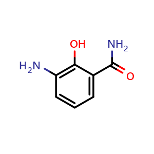 Chemical structure of 3-amino-2-hydroxybenzamide , CAS 467231-62-5, AChemBlock AD290045